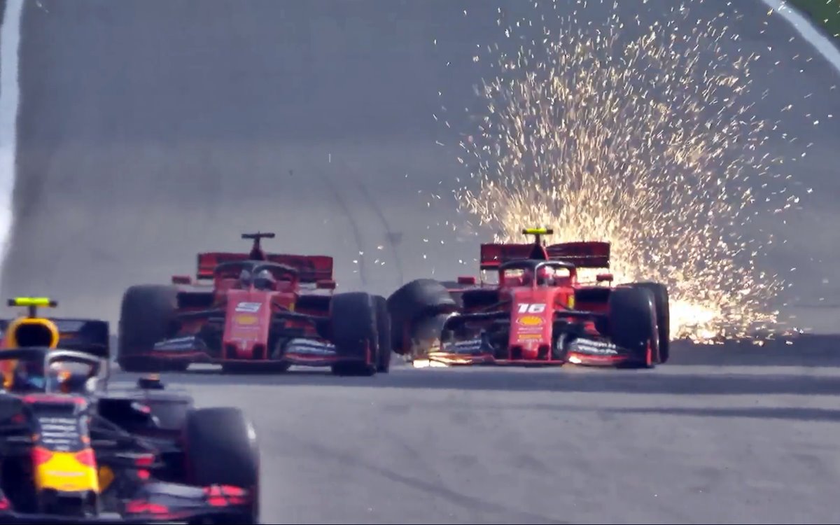 Toque Vettel y Leclerc GP de Brasil 2019