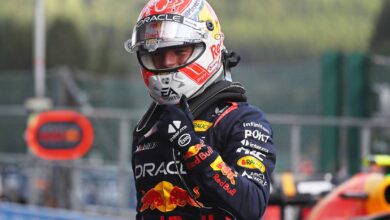 Max Verstappen dominó la clasificación del GP de Bélgica, aunque partirá sexto